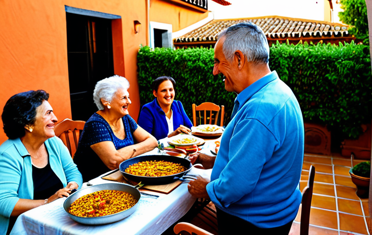 한국에서의 멀티제너레이션 주거 현황 - Warm Family Dinner**

"A multigenerational Spanish family (grandparents, parents, and children) shar...