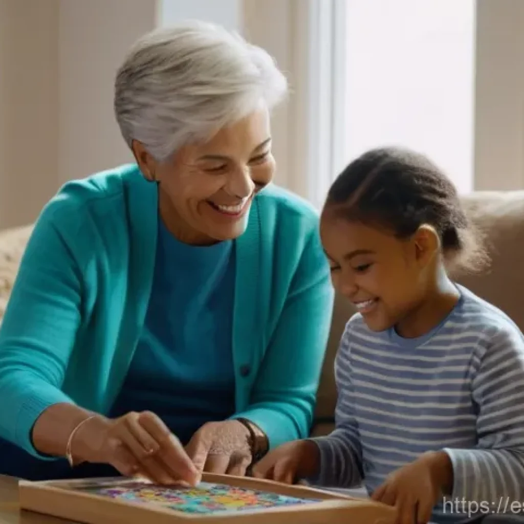 멀티제너레이션 주거의 라이프스타일 변화 - **Prompt:** A heartwarming scene of a multi-generational family happily interacting in a brightly li...